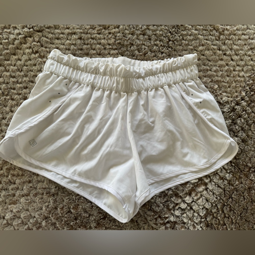 ZELOS Women's White Athletic Shorts